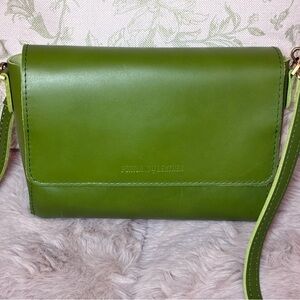 Portland Leather Green Crossbody Bag